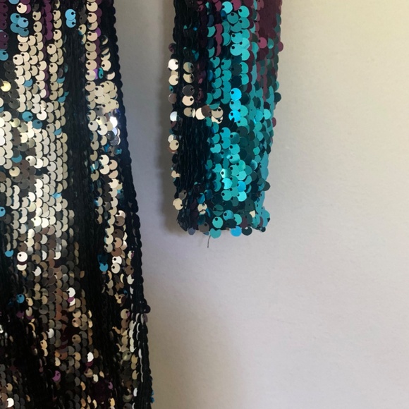 Fashion Nova | Model: Fun Loving Sequin Dress | Purple Ombre | Size M - Picture 10 of 11